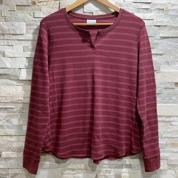 COLUMBIA striped thermal long sleeve size L - Picture 1 of 8